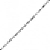 18K White Gold Multi Shaped Diamond Tennis Bracelet