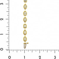 18K Yellow Gold Multi Shaped Diamond Tennis Bracelet