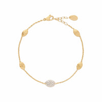 Marco Bicego 18K Yellow and White Gold Siviglia Small Pave Diamond Bean Bracelet