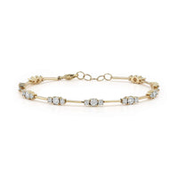 Dana Rebecca 14K Yellow Gold Ava Bea Spaced Diamond Tennis Bracelet