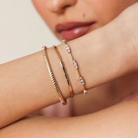 Dana Rebecca 14K Yellow Gold Ava Bea Spaced Diamond Tennis Bracelet