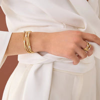 Marco Bicego 18K Yellow and White Gold Marrakech 5 Strand Diamond Coil Bracelet