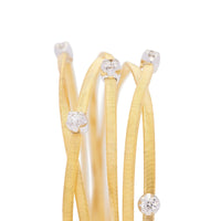 Marco Bicego 18K Yellow and White Gold Marrakech 5 Strand Diamond Coil Bracelet