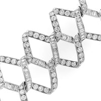 Eclat Jewels Platinum Diamond Zigzag Bracelet