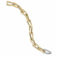 Roberto Coin 18K Yellow Gold Oro Pave Diamond Link Bracelet