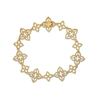 Roberto Coin 18K Yellow Gold Diamond Princess Flower Bracelet