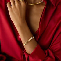 Marco Bicego 18K Yellow and White Gold Marrakech 2 Strand Diamond Station Bracelet