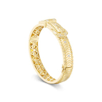 Harwell Godfrey 18K Yellow Gold Diamond Major Buckle Bangle
