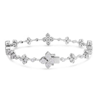 Roberto Coin 18K White Gold Love In Verona Pave Diamond Station Bracelet