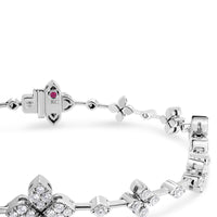 Roberto Coin 18K White Gold Love In Verona Pave Diamond Station Bracelet