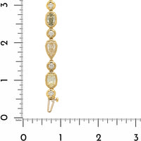 18K Yellow Gold Mixed Shape Diamond Tennis Bracelet