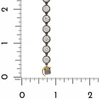 18K Yellow Gold and Black Rhodium Round Diamond Astor Tennis Bracelet