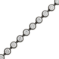18K Yellow Gold and Black Rhodium Round Diamond Astor Tennis Bracelet