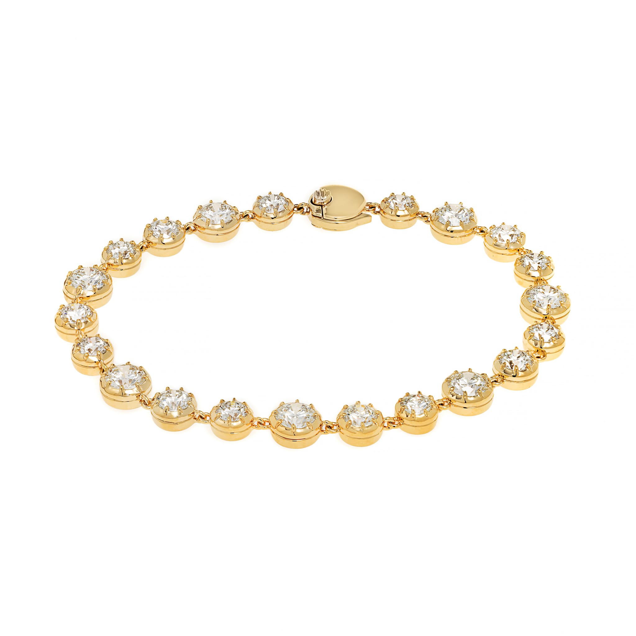 18K Yellow Gold Round Diamond Astor Tennis Bracelet – Long's Jewelers