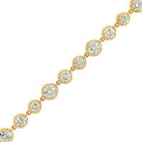 18K Yellow Gold Round Diamond Astor Tennis Bracelet