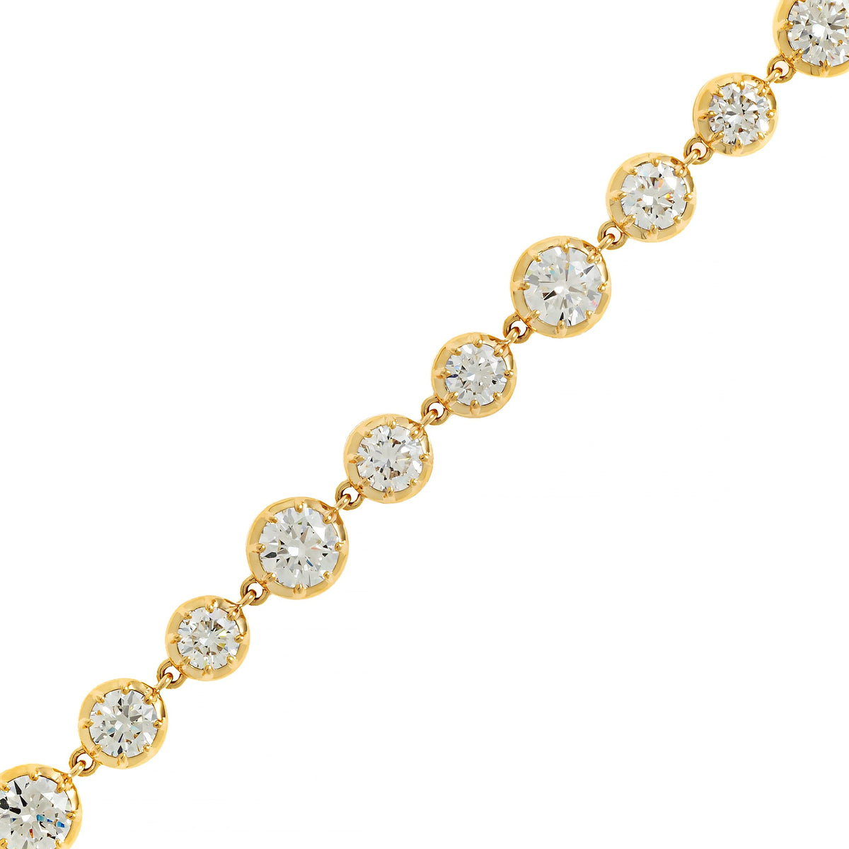 18K Yellow Gold Round Diamond Astor Tennis Bracelet – Long's Jewelers