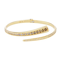 Emily P. Wheeler 18K Yellow Gold White and Brown Diamond Wrap Bracelet