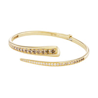 Emily P. Wheeler 18K Yellow Gold White and Brown Diamond Wrap Bracelet