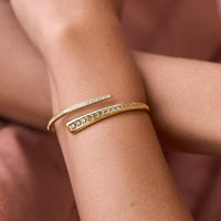 Emily P. Wheeler 18K Yellow Gold White and Brown Diamond Wrap Bracelet