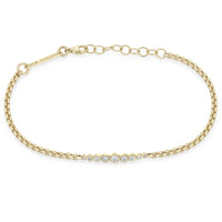 Zoe Chicco 14K Yellow Gold Graduated Bezel Set Diamond Bracelet