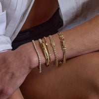 Zoe Chicco 14K Yellow Gold Emerald Cut Diamond Panther Chain Bracelet