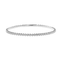 18K White Gold Flexible Hexagon Diamond Tennis Bracelet