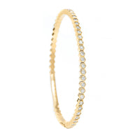 18K Yellow Gold Flexible Hexagon Diamond Tennis Bracelet