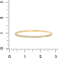 18K Yellow Gold Flexible Hexagon Diamond Tennis Bracelet