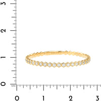 18K Yellow Gold Flexible Hexagon Diamond Tennis Bracelet