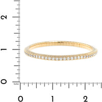 14K Yellow Gold Prong Set Diamond Stretch Bracelet