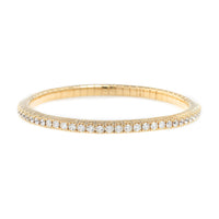 14K Yellow Gold Prong Set Diamond Stretch Bracelet