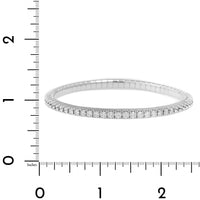 14K White Gold Prong Set Diamond Stretch Bracelet