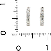 14K White Gold Inside Out Diamond Hoop Earrings