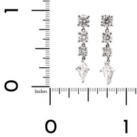 Platinum Kite Cut Diamond Drop Earrings