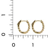 18K Yellow Gold Diamond Huggie Earrings