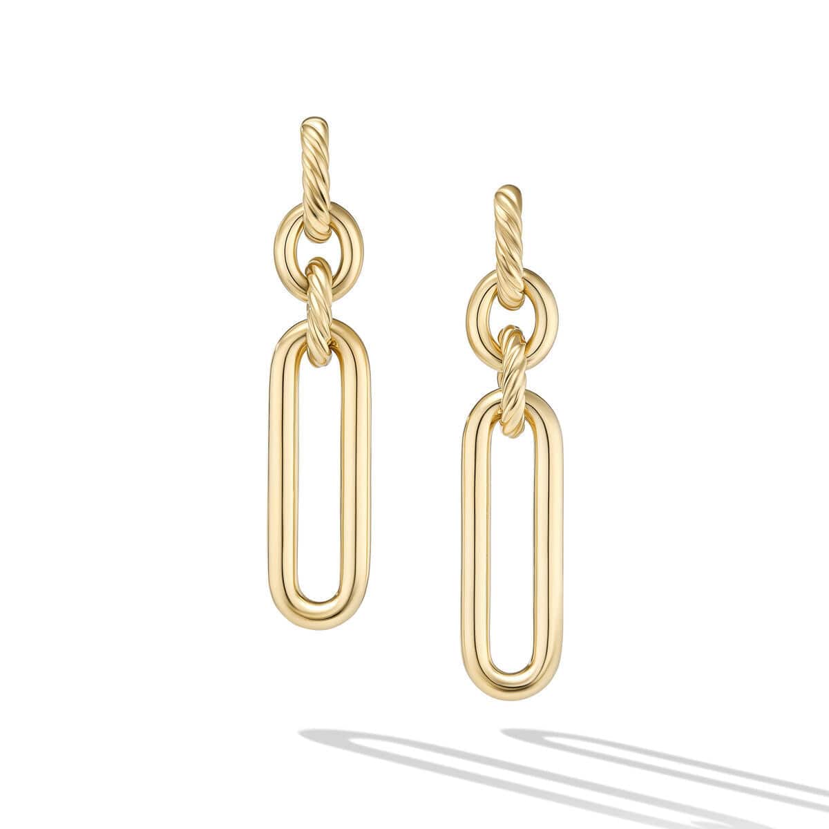 Lexington Double Link Drop Earrings in 18K Yellow Gold
