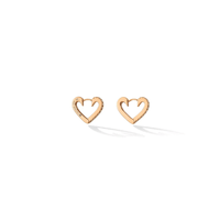CADAR 18K Rose Gold Pave Diamond Heart Huggie Earrings