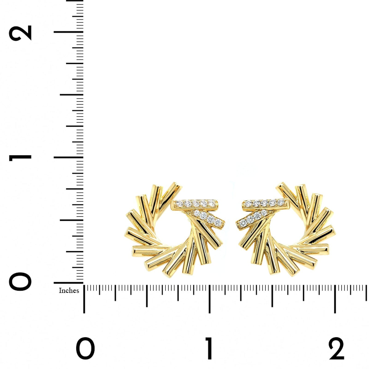 Roberto Coin 18K Yellow Gold Domino Diamond Earrings