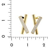 Roberto Coin 18K Yellow Gold Diamond Crossover Earrings