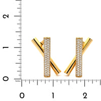 Roberto Coin 18K Yellow Gold Diamond Crossover Earrings