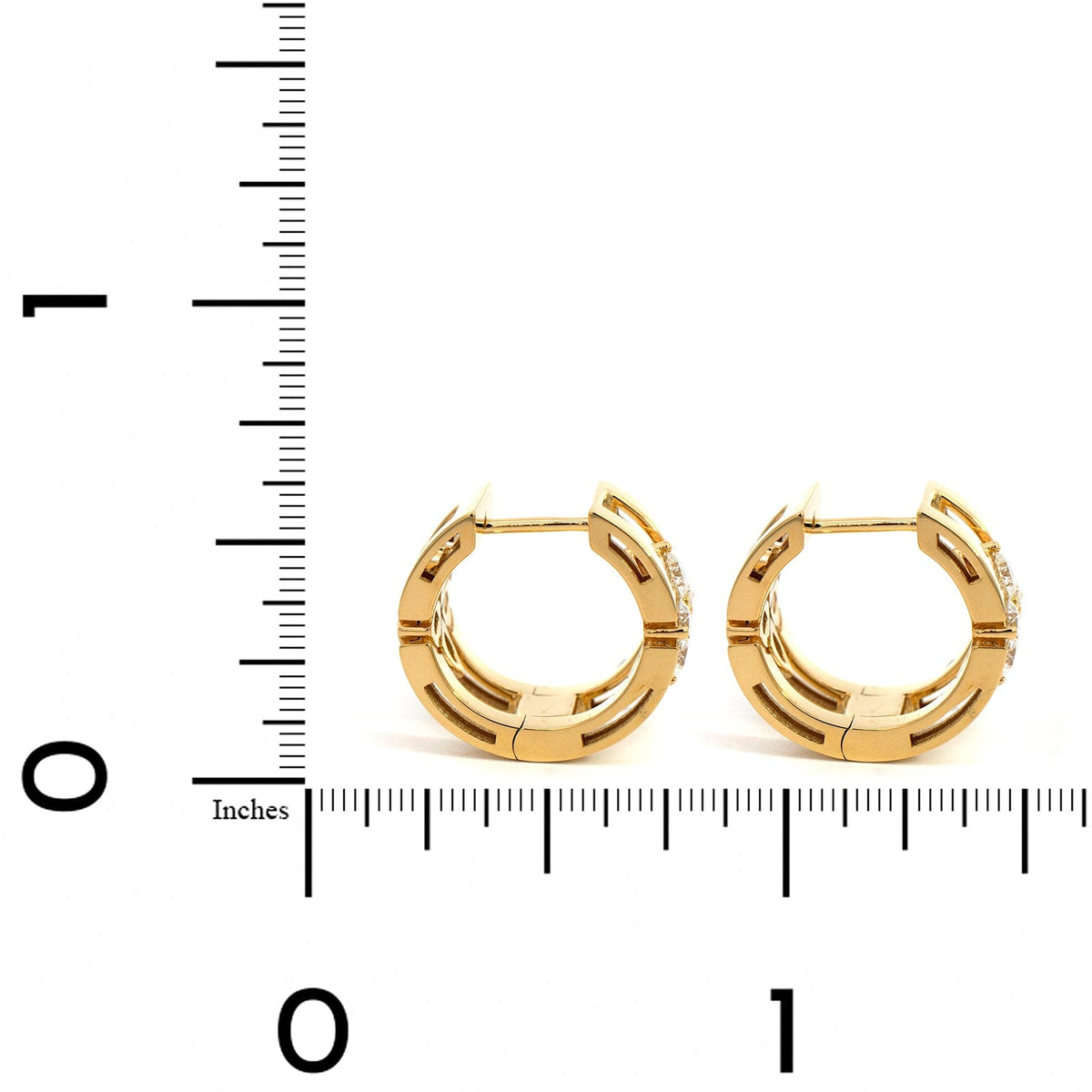 Roberto Coin 18K Yellow Gold "Love in Verona" Diamond Huggie Earrings