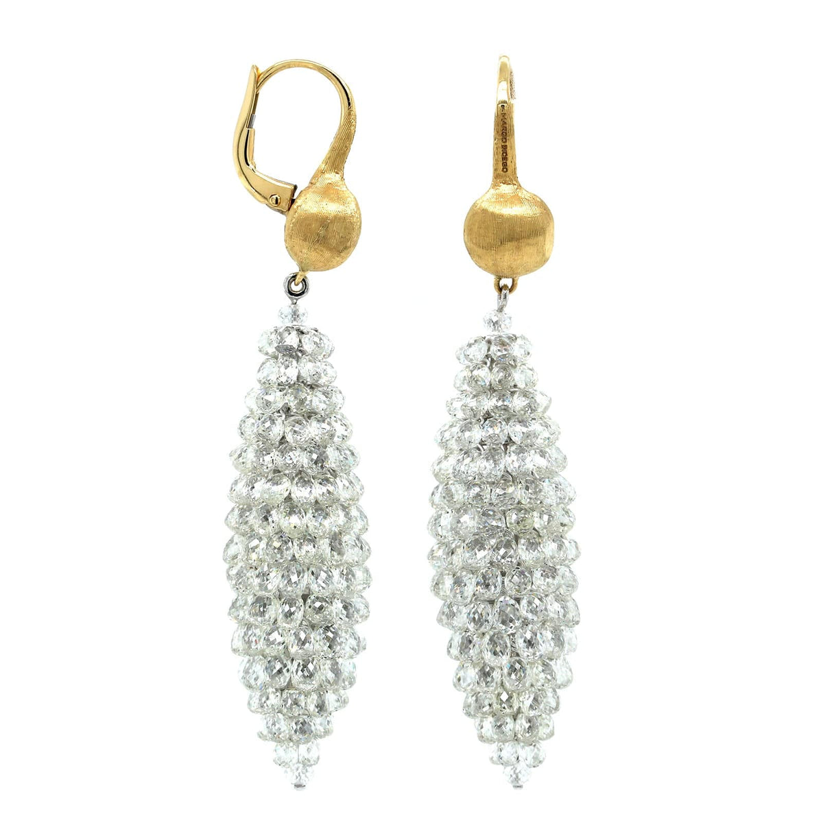 Marco Bicego Pezzi Unici 18K Yellow Gold Diamond Briolette Drop Earrings