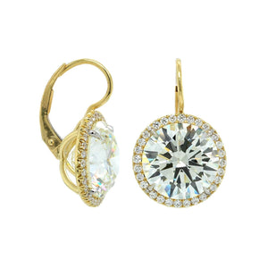 18k Yellow Gold Diamond Drop Earrings