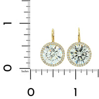18k Yellow Gold Diamond Drop Earrings