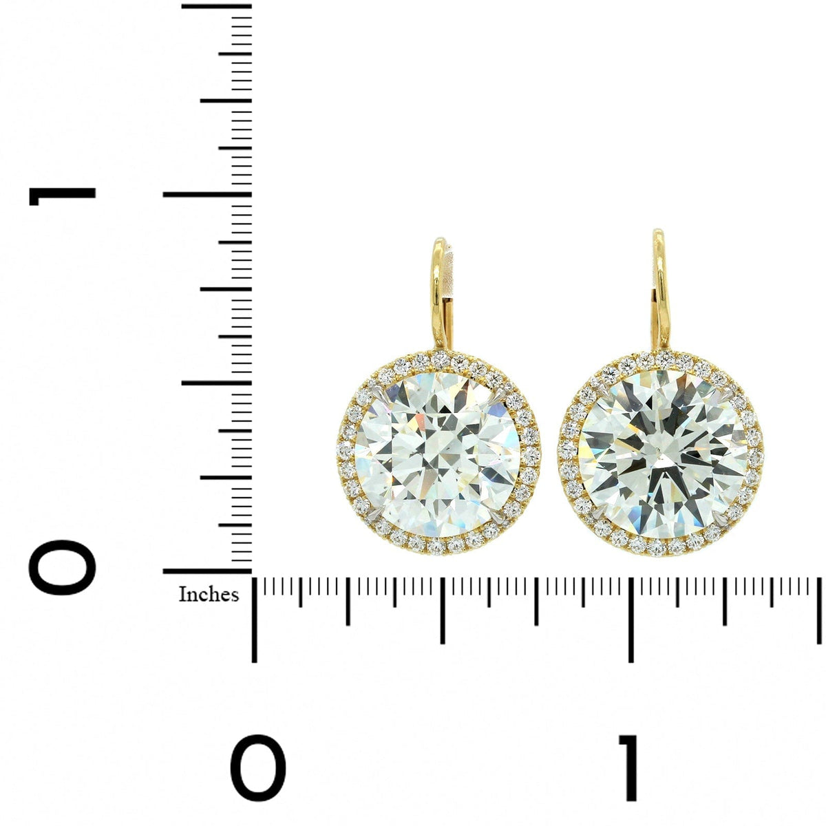 18k Yellow Gold Diamond Drop Earrings