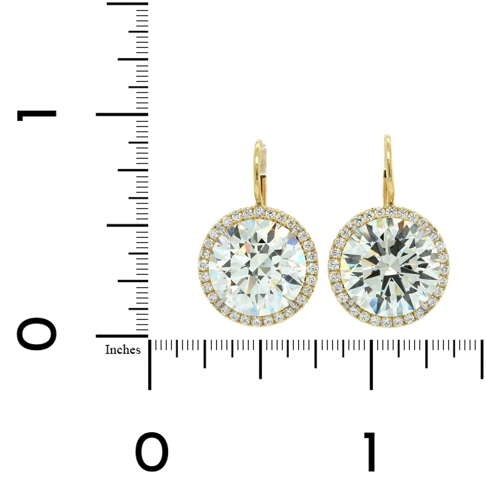 18k Yellow Gold Diamond Drop Earrings