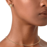 Temple St. Clair 18K Yellow Gold Sole Luna Earrings