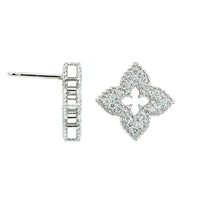 Roberto Coin 18K White Gold Venetian Princess Pave Diamond Stud Earrings
