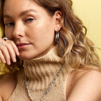 Sorellina 18K Yellow Gold Totem Diamond Huggie Earrings