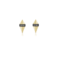 18K Yellow Pietra Diamond Stud Earrings